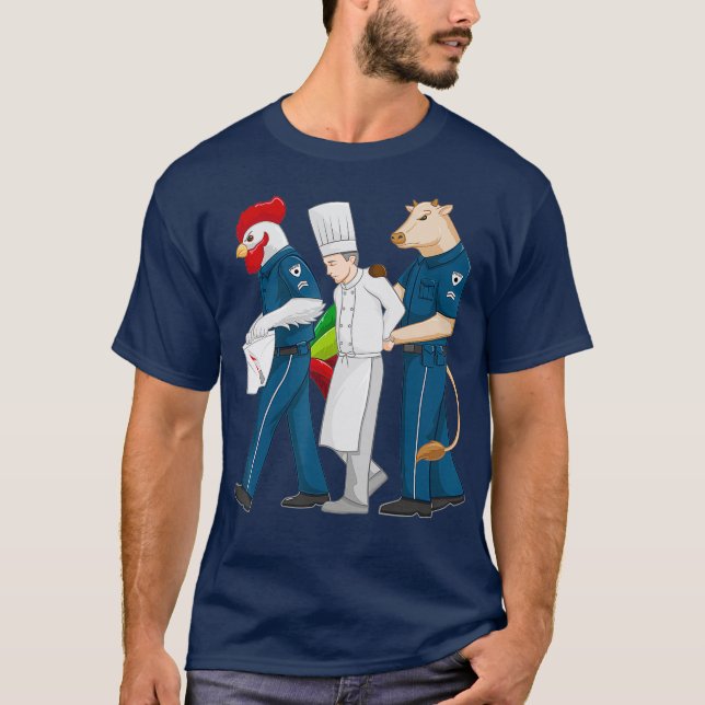 Camiseta Chef gracioso acusado de asesinato en restaurante  (Anverso)