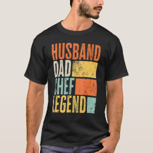 Camiseta Chef Hombre Esposo Papá Legendario Padre Mejor Coc