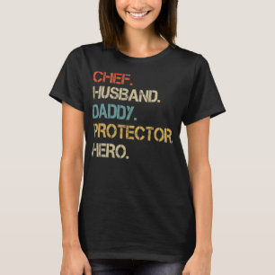 Camiseta Chef Husband protector de papi Héroe padre fresco