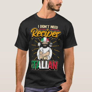 Camiseta Chef italiano divertido Saying food boys chef (fem