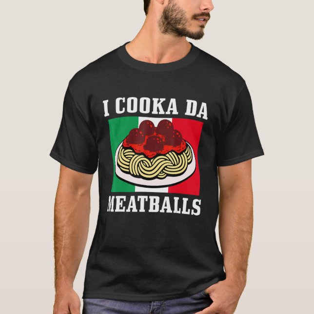 Camiseta Chef italiano I Cooka Da Meatball Italia (Anverso)
