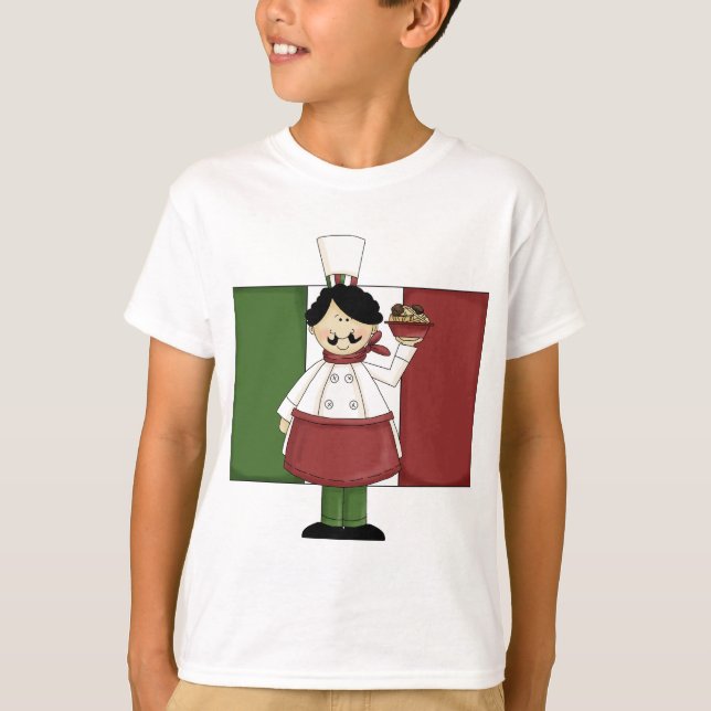 Camiseta Chef italiano - Personalizable (Anverso)