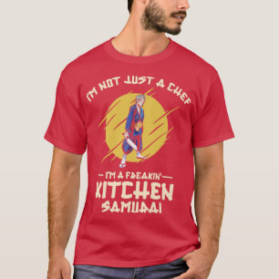 Camiseta Chef japonés japonés Samurai cocina cocina cocina