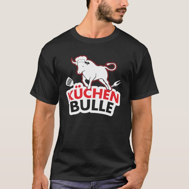 Camiseta Chef Kitchen Food Cooking Work Kitchen Bull (Anverso)