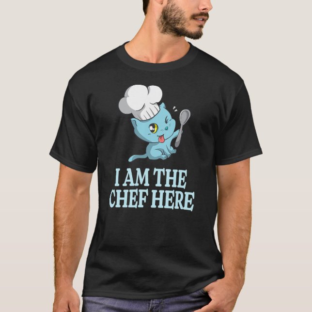 Camiseta Chef Kitty Funny Cook Saying Cat Lover Cooking (Anverso)