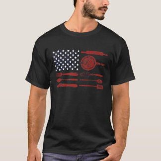 Camiseta Chef Knife Cocinero 4 de julio Bandera Americana K