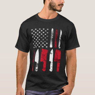 Camiseta Chef Knife Hombres De Cocina Culinaria De La Bande