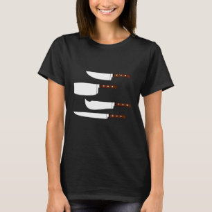 Camiseta Chef Knife Set Cocina Cocina Cubertería Gastronómi