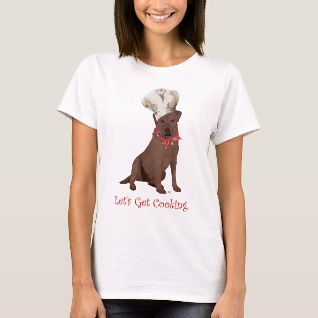 Camiseta Chef Labrador Retriever de Chocolate (Anverso)