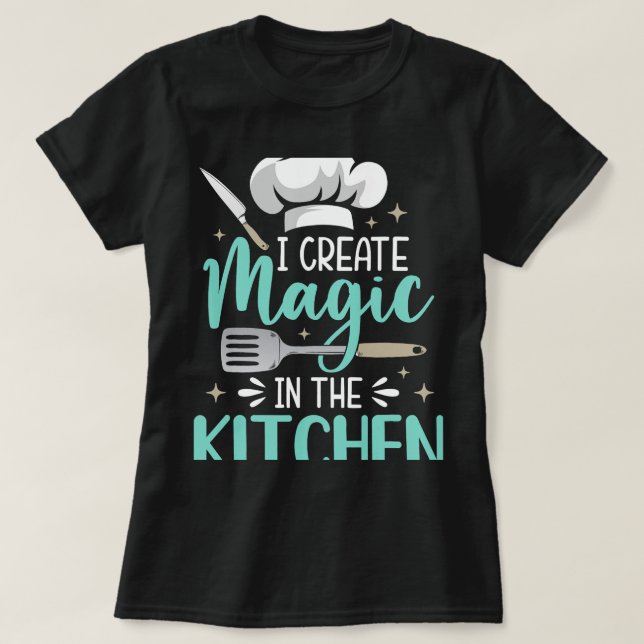 Camiseta Chef Magic Kitchen Chief Cocinero Gorra SousChe (Diseño del anverso)