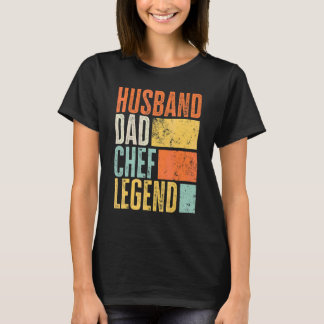 Camiseta Chef Marido Papá Legendario Padre Mejor Cocinando