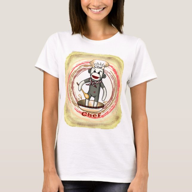 Camiseta Chef Mono de Calcetín (Anverso)