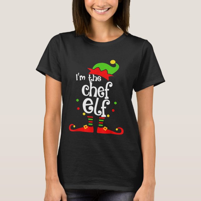 Camiseta Chef Navidades Elf disfrazan a mamá papá navidad c (Anverso)