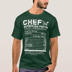 Camiseta Chef Nutrition Hechos El Chef De Guay Tee Regalo P
