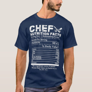 Camiseta Chef Nutrition Hechos Regalo De Chef De Guay Para