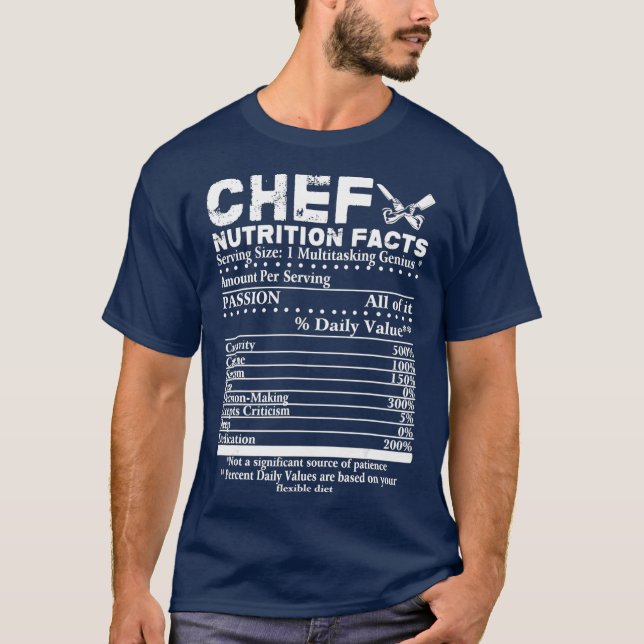 Camiseta Chef Nutrition Hechos Regalo De Chef De Guay Para  (Anverso)