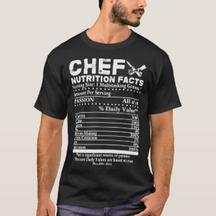Camiseta Chef Nutrition Hechos Regalo De Tee Chef De Guay P