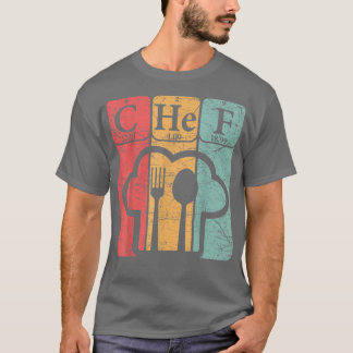Camiseta Chef Periodic Table Elements Cooking Nerd Vintage 
