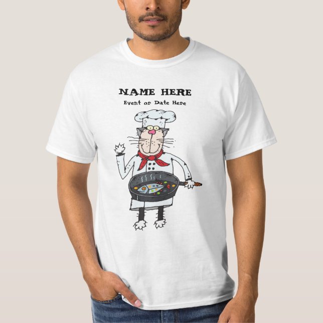 Camiseta Chef Personalizado personalizado T Shirt (Anverso)