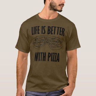 Camiseta Chef Pizza Cita Graciosa Vida Con Pizza