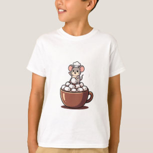 Camiseta Chef Ratón en Taza de Cacao con Malvavisco para Ni