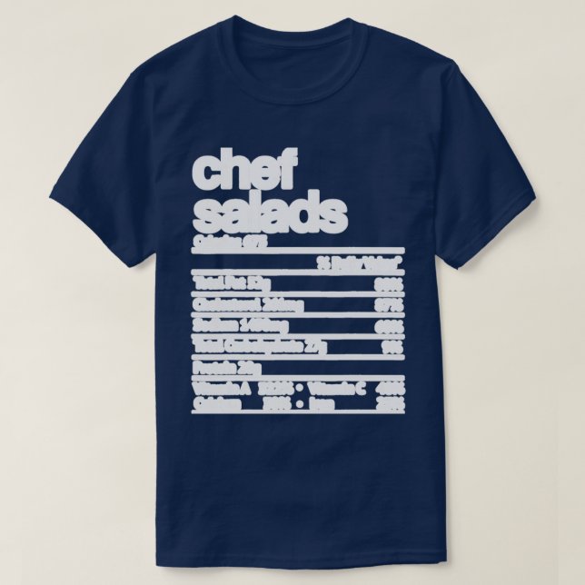Camiseta Chef Salads Nutrición Hecho Gracioso (Diseño del anverso)