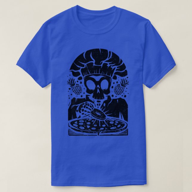 Camiseta Chef Skeleton Pineapple Pizza Pineapple Pizza Lov (Diseño del anverso)