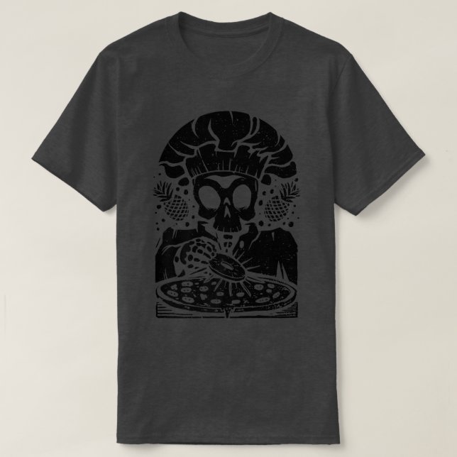 Camiseta Chef Skeleton Pineapple Pizza Pineapple Pizza Lov (Diseño del anverso)