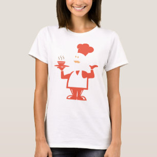 Camiseta Chef sosteniendo un tazón de sopa