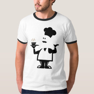 Camiseta Chef sosteniendo un tazón de sopa