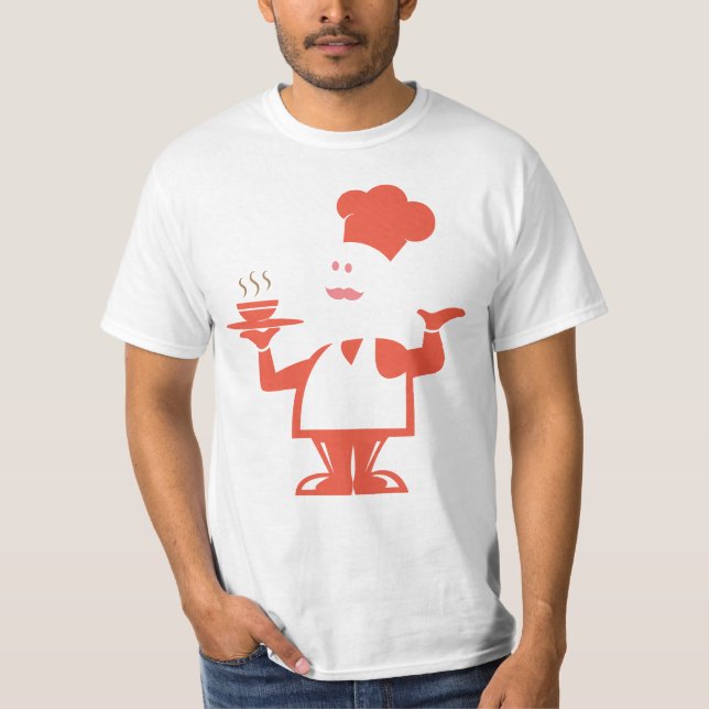 Camiseta Chef sosteniendo un tazón de sopa (Anverso)
