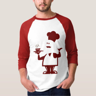 Camiseta Chef sosteniendo un tazón de sopa