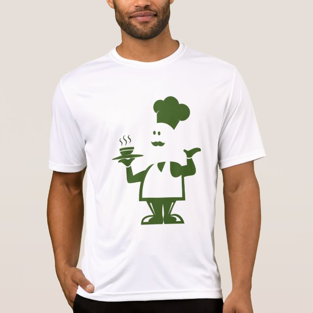 Camiseta Chef sosteniendo un tazón de sopa (Anverso)