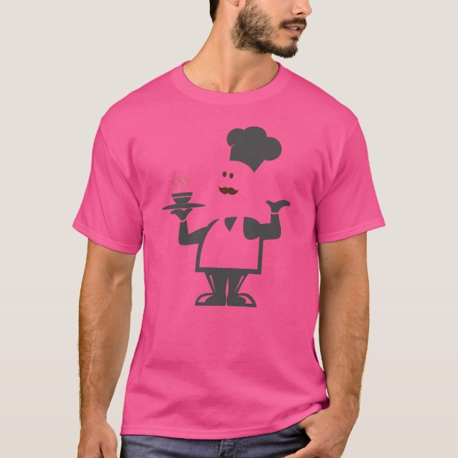 Camiseta Chef sosteniendo un tazón de sopa (Anverso)