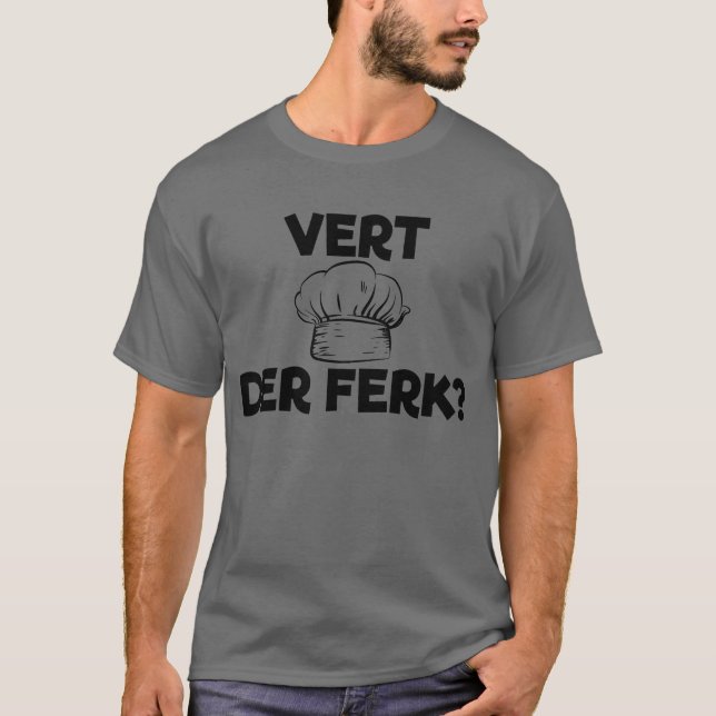 Camiseta Chef sueco Vert Der Ferk Funny Chef Sueco (Anverso)