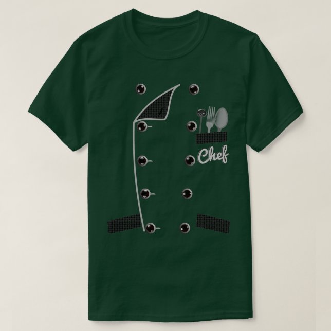 Camiseta Chef Uniform Jacket Faux Funny Cook  (Diseño del anverso)