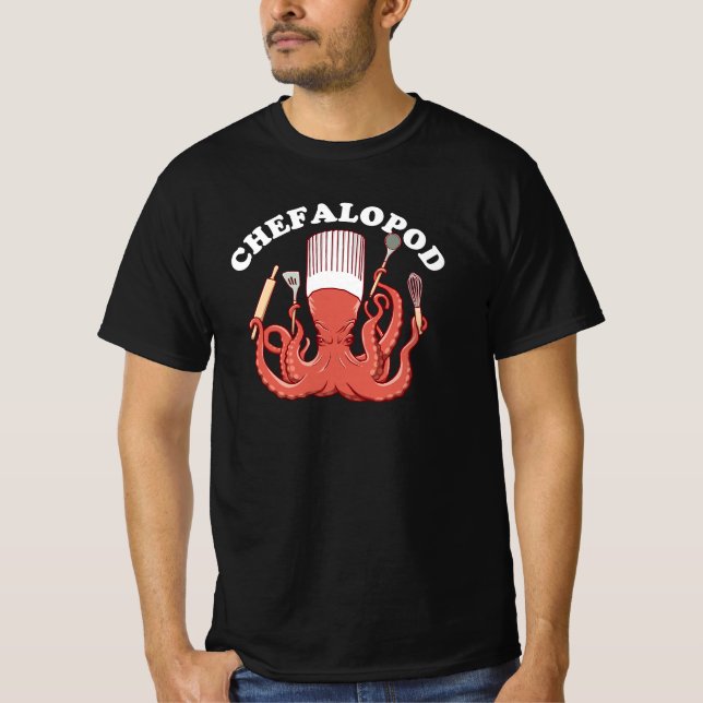 Camiseta Chefalopodo | Octopus Chef Funny Pun (Anverso)
