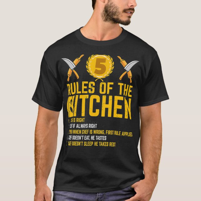Camiseta Chefs 5 reglas de la cocina divertida (Anverso)
