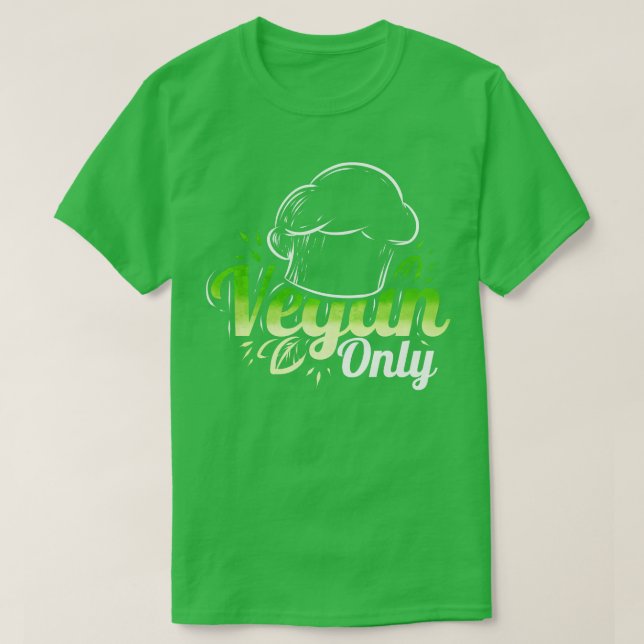 Camiseta Chefs Hat Cooking Only Veggies For Vegetarian And  (Diseño del anverso)