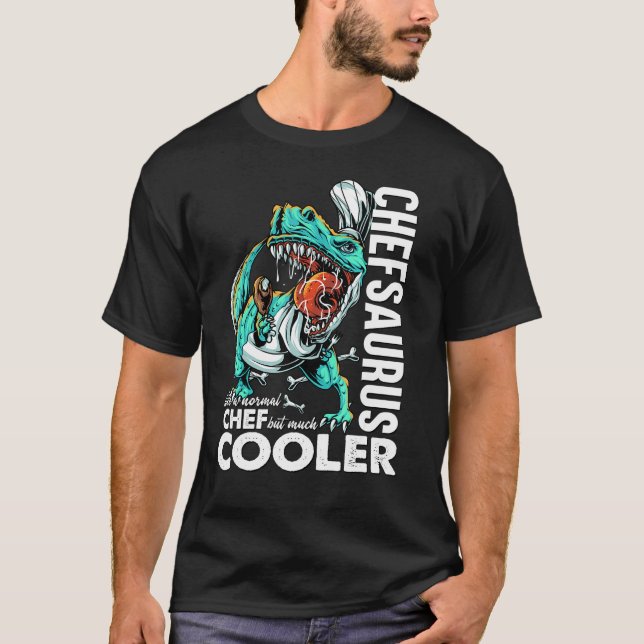 Camiseta Chefsaurus T Rex Dinosaur Chef Tee Cooking Funny D (Anverso)