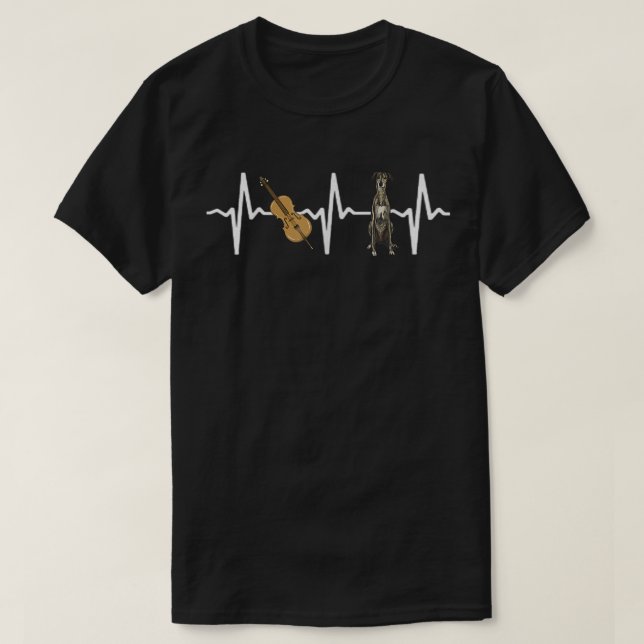 Camiseta Chello Sloughi Heartbeat Dog Lover  (Diseño del anverso)