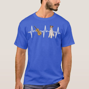 Camiseta Chello Wire Fo Terrier Heartbeat Dog Lover