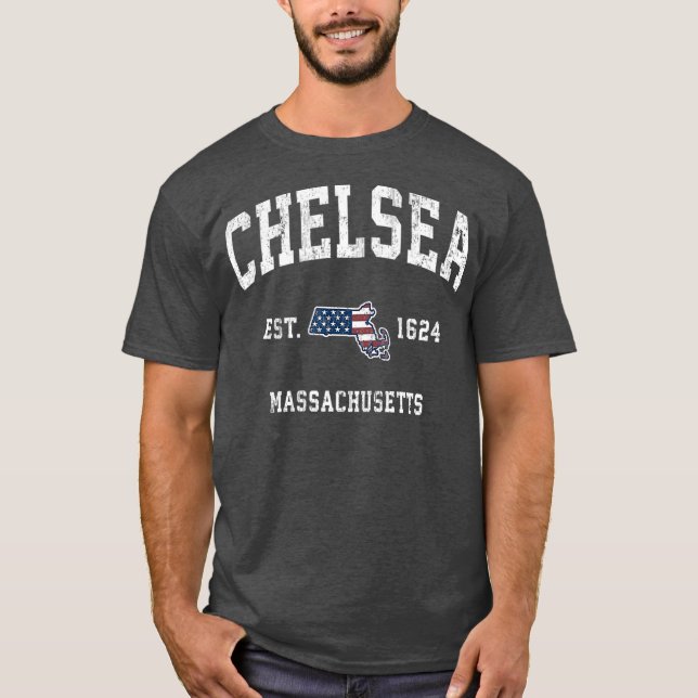 Camiseta Chelsea Massachusetts MAMÁES bandera estadounidens (Anverso)