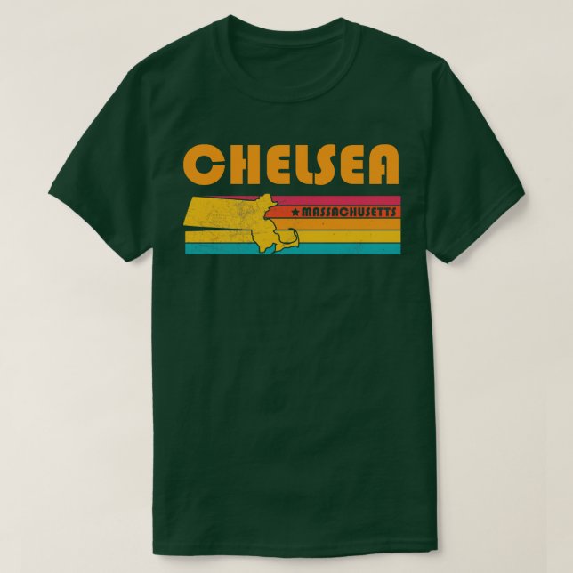Camiseta Chelsea Massachusetts Vintage Distresage Souvenir (Diseño del anverso)