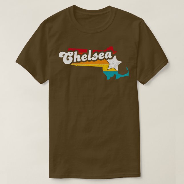 Camiseta Chelsea Massachusetts Vintage Distresage Souvenir (Diseño del anverso)