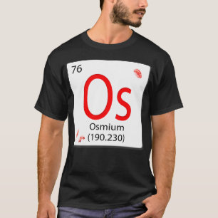 Camiseta Chemical element tile Os Osmium Os Osmium with fin