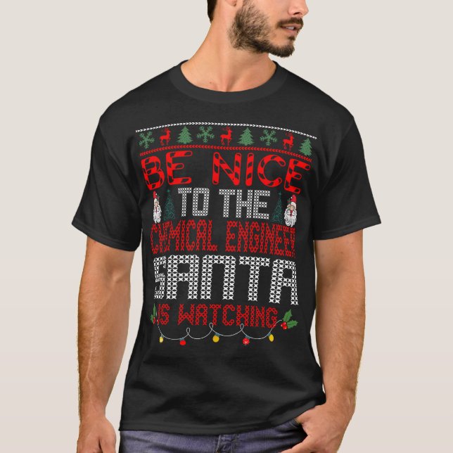 Camiseta Chemical Engineer Christmas Santa Claus Gift  (Anverso)