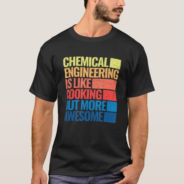 Camiseta chemical engineering cooking retro men chemical en (Anverso)