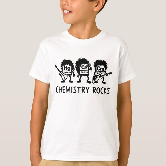 Camiseta Chemistry Rocks Science Rock Band (Anverso)