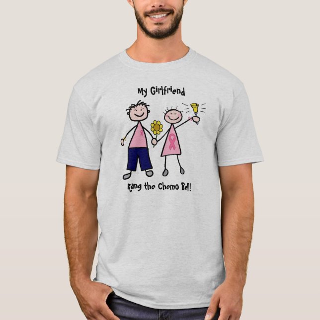 Camiseta Chemo Bell - cáncer de pecho rosado de la cinta (Anverso)